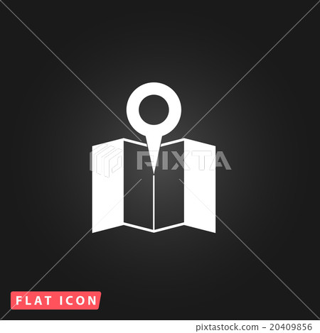 Pin on the map. Vector icon 20409856