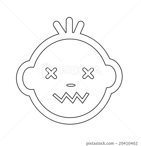 Cute Baby Face Emotion Icon Illustration  20410402