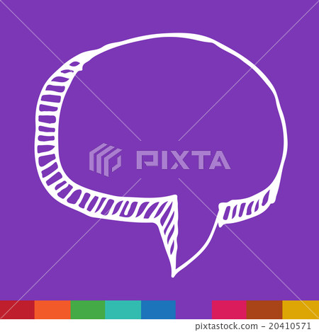 Hand drawn bubble speech Illustration Hand drawn bubble speech Illustration 20410571