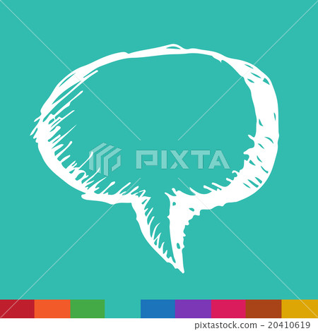 Hand drawn bubble speech Illustration Hand drawn bubble speech Illustration 20410619