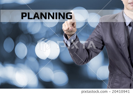 Business man touch on screen concept Planning 20410941