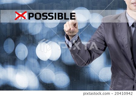 Businessman touch possible of business conceptual Businessman touch possible of business conceptual 20410942