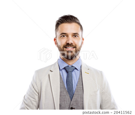 Hipster businessman in studio 20411562