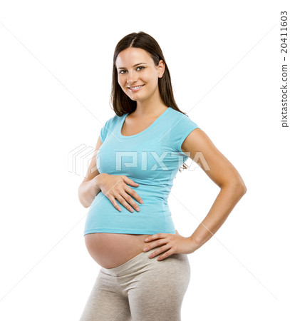 Pregnant woman isolated on white Pregnant woman isolated on white 20411603