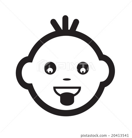 Baby Face Emotion Icon Illustration  20413541
