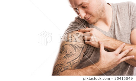 Man with tattoo 20415849