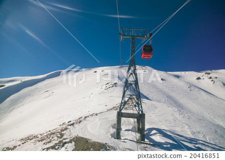 Rise to the top in ski resort of Gulmarg, India. 20416851