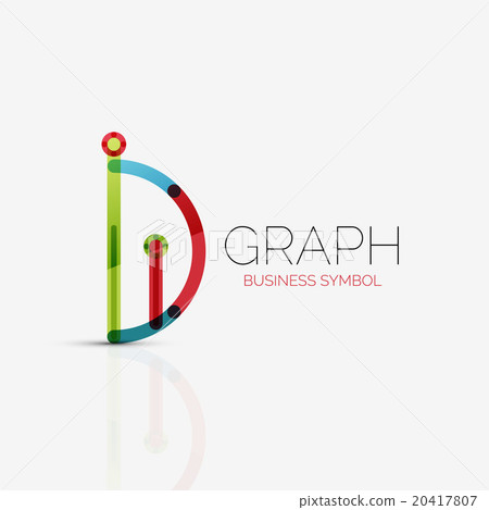 Abstract logo idea, linear chart or graph 20417807