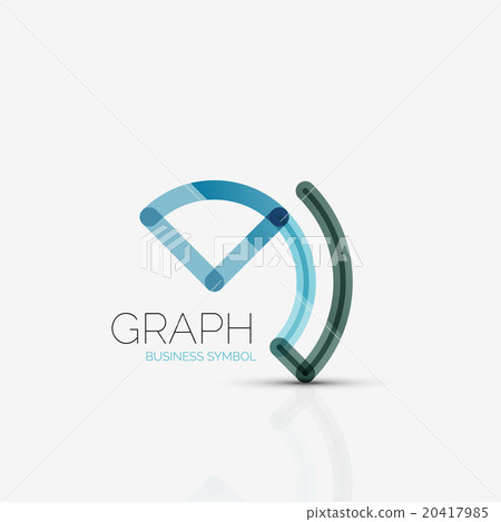 Abstract logo idea, linear chart or graph 20417985