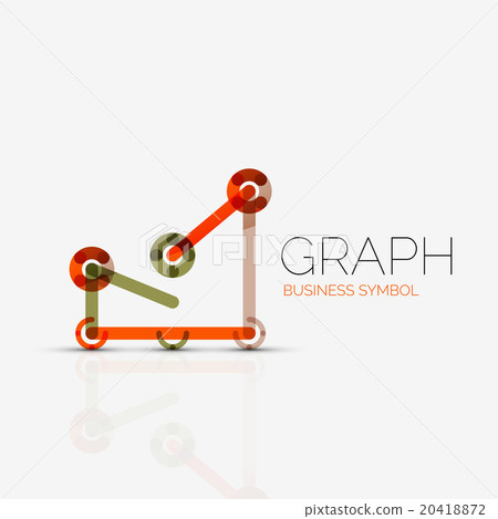 Abstract logo idea, linear chart or graph Abstract logo idea, linear chart or graph 20418872