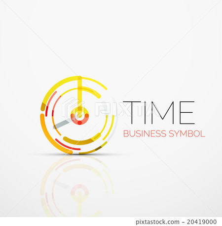 Vector abstract logo idea, time concept or clock Vector abstract logo idea, time concept or clock 20419000