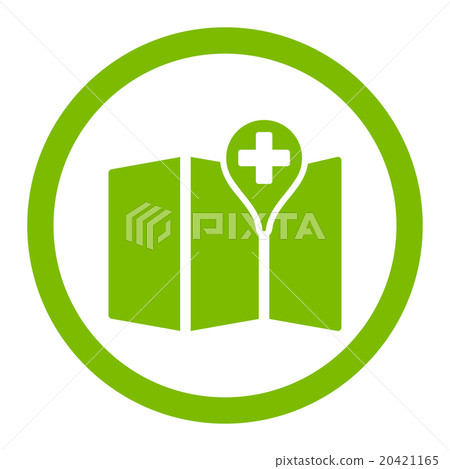 Medical Map Rounded Vector Icon - Stock Illustration [20421165] - PIXTA