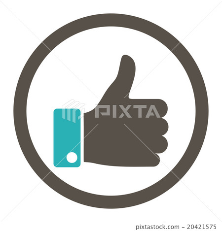 Thumb Up Rounded Vector Icon - Stock Illustration [20421575] - PIXTA