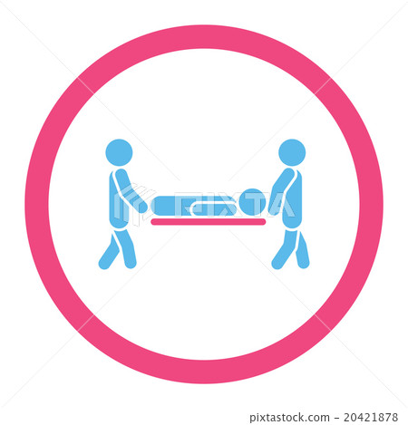 Patient Stretcher Rounded Vector Icon 20421878
