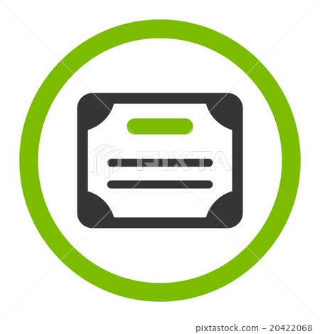 Certificate Rounded Vector Icon 20422068
