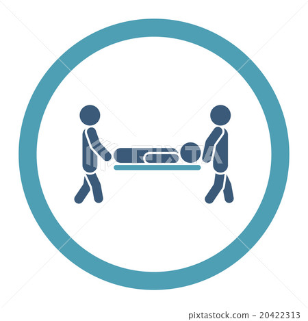 Patient Stretcher Rounded Vector Icon 20422313