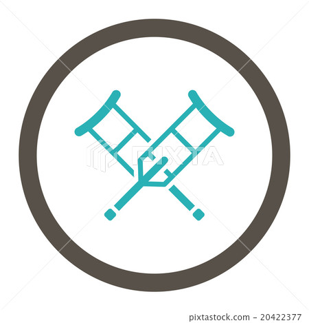 Crutches Rounded Vector Icon Crutches Rounded Vector Icon 20422377