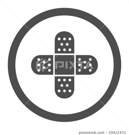 Plaster Rounded Vector Icon Plaster Rounded Vector Icon 20422431