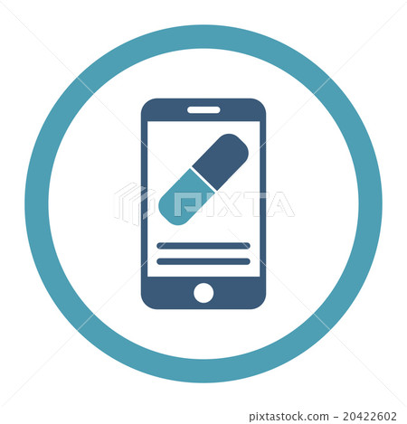 Medication Online Information Rounded Vector Icon 20422602
