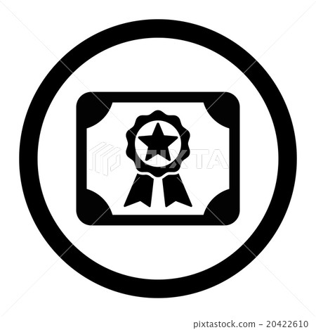 Award Certification Rounded Vector Icon Award Certification Rounded Vector Icon 20422610