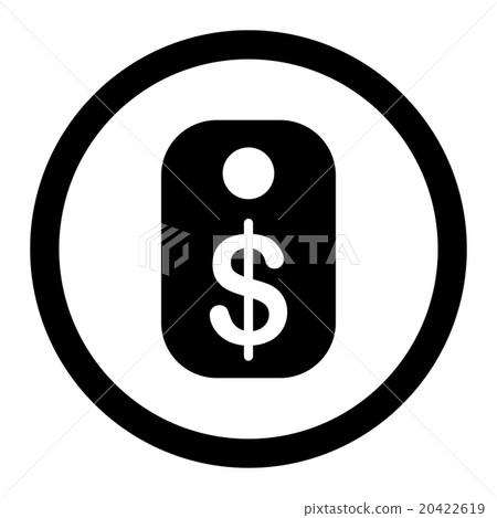 Price Tag Rounded Vector Icon - Stock Illustration [20422619] - PIXTA