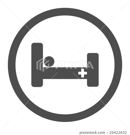 Hospital Bed Circled Vector Icon 20422632