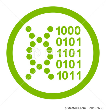 DNA Code Rounded Vector Icon DNA Code Rounded Vector Icon 20422633