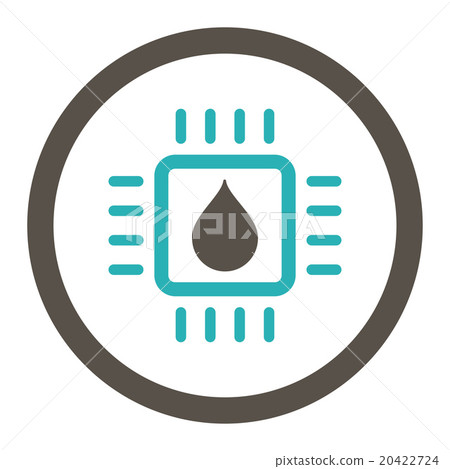 Drop Analysis Chip Rounded Vector Icon Drop Analysis Chip Rounded Vector Icon 20422724