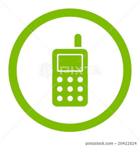 Cell Phone Rounded Vector Icon - Stock Illustration [20422824] - PIXTA