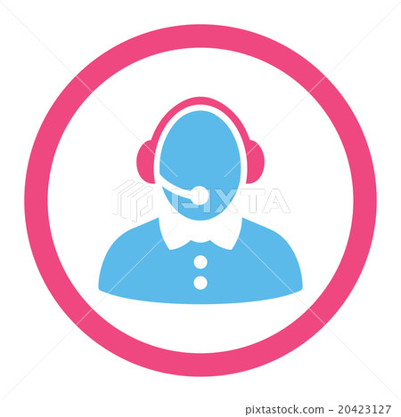 Call Center Woman Rounded Vector Icon 20423127