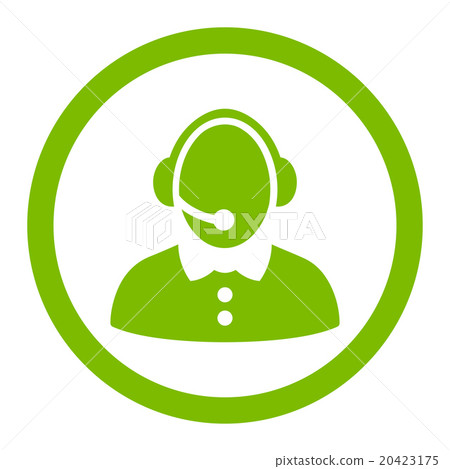 Call Center Woman Rounded Vector Icon 20423175