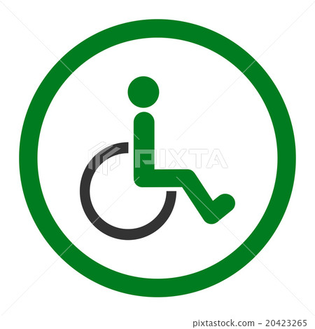 Disabled Person Rounded Vector Icon Disabled Person Rounded Vector Icon 20423265