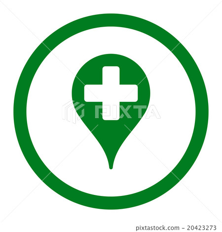 Medical Map Marker Rounded Vector Icon Medical Map Marker Rounded Vector Icon 20423273