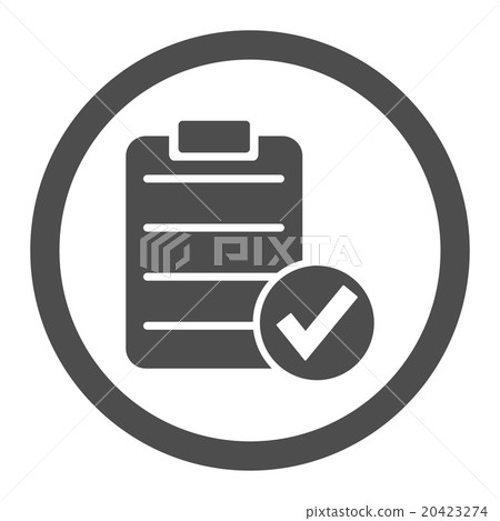 Accept Sheet Circled Vector Icon 20423274