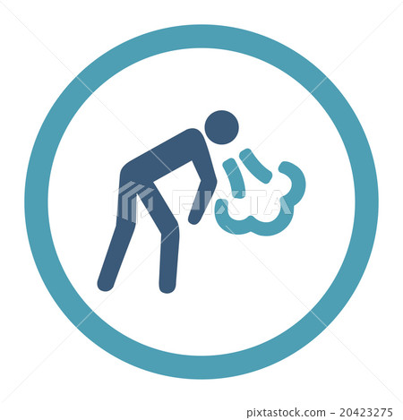 Vomiting Rounded Vector Icon 20423275