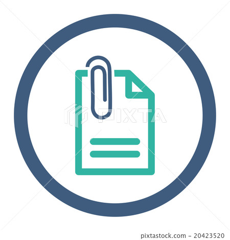 Attach Document Rounded Vector Icon 20423520