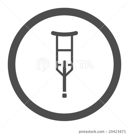 Crutch Circled Vector Icon Crutch Circled Vector Icon 20423871