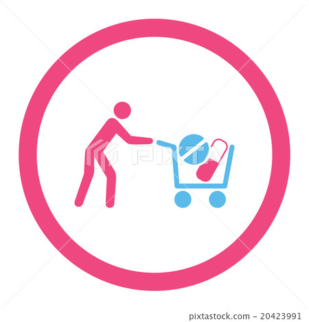 Drugs Shopping Rounded Vector Icon Drugs Shopping Rounded Vector Icon 20423991