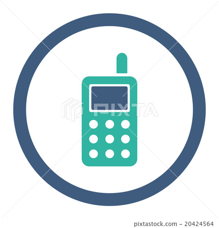 Cell Phone Rounded Vector Icon - Stock Illustration [20424564] - PIXTA