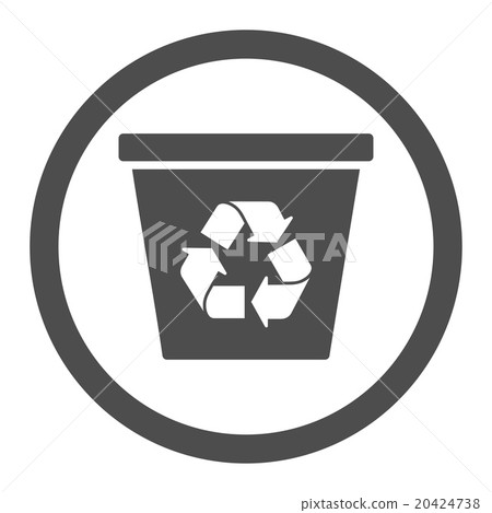 Trash Can Circled Vector Icon 20424738