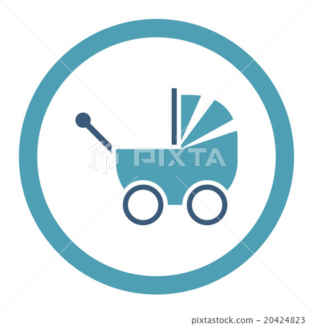 Baby Carriage Rounded Vector Icon 20424823