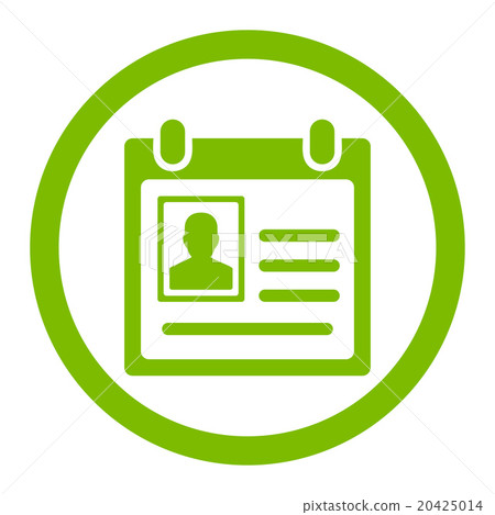 Personal Badge Rounded Vector Icon 20425014