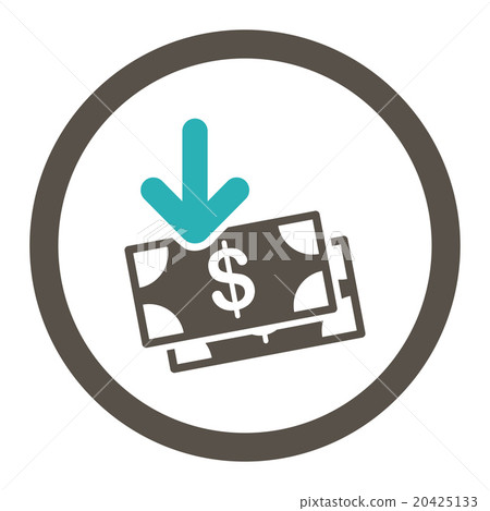 Money Income Rounded Vector Icon - Stock Illustration [20425133] - PIXTA