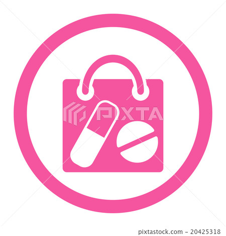 Drugs Shopping Bag Rounded Vector Icon Drugs Shopping Bag Rounded Vector Icon 20425318