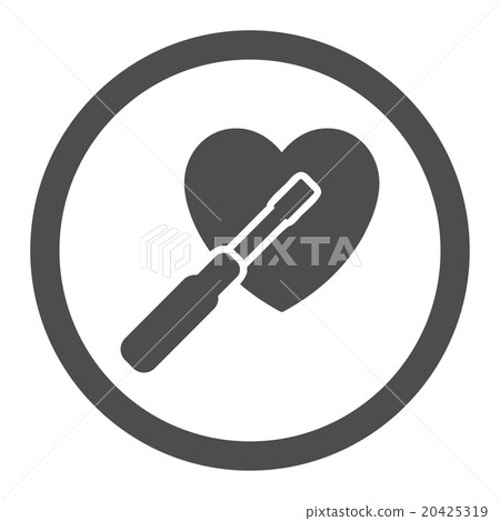 Heart Tuning Circled Vector Icon Heart Tuning Circled Vector Icon 20425319