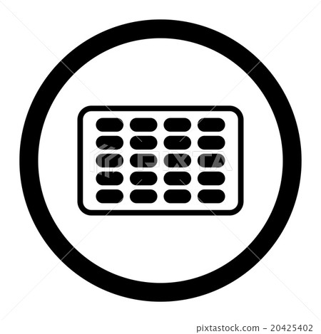 Blister Circled Vector Icon 20425402