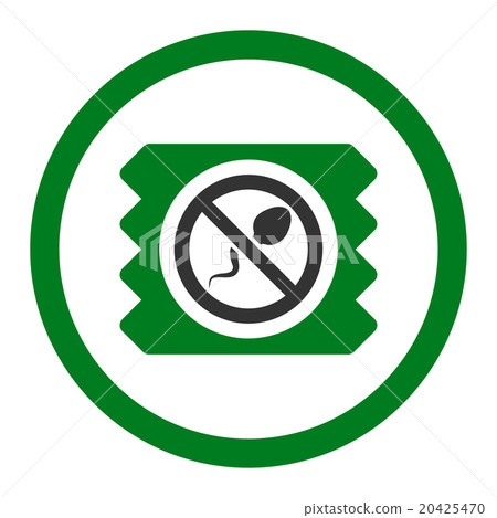Spermicide Condom Rounded Vector Icon Spermicide Condom Rounded Vector Icon 20425470