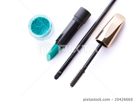 Eye shadow, lipstick, makeup brush, and mascara Eye shadow, lipstick, makeup brush, and mascara 20426668