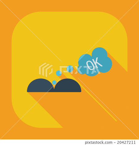 Flat modern design with shadow icons turd, faeces 20427211