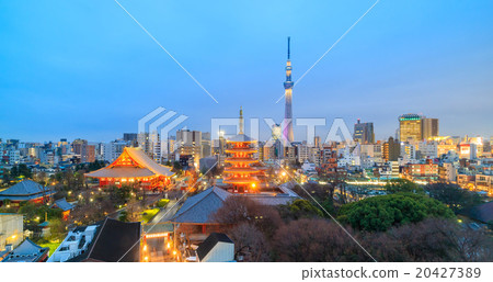 View of Tokyo skyline at twilight View of Tokyo skyline at twilight 20427389